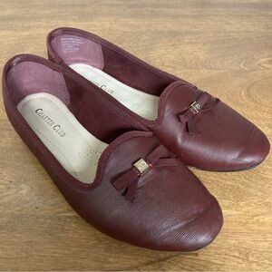 5/$15 Charter Club Kimi Maroon Flats 7M